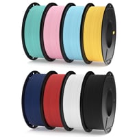 ELEGOO Matt PLA filament 1,75 mm, 8x250 g viacfarebné balenie (Set 1) – 8 farieb, pre FDM 3D tlačiarne, presnosť ±0,02 mm 1