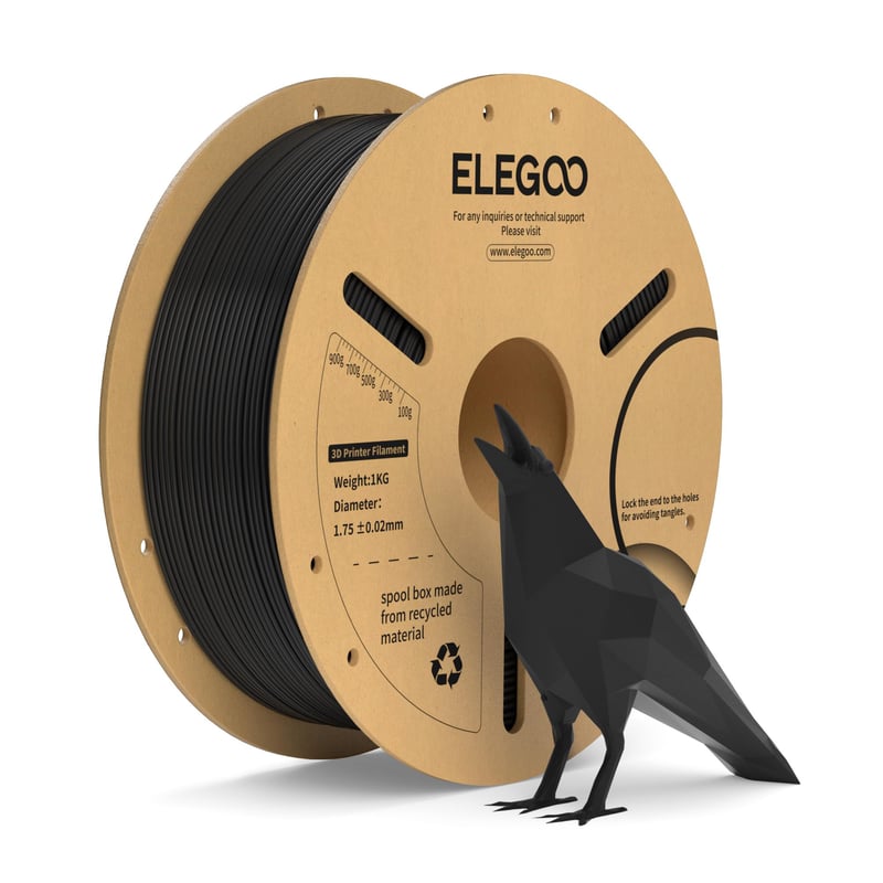 ELEGOO PLA+ filament 1,75 mm - čierny - 1 kg
