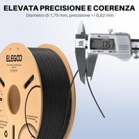 ELEGOO PLA+ filament 1,75 mm - čierny - 1 kg 3