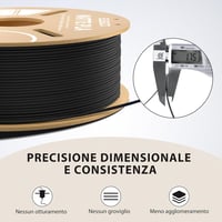 ELEGOO PLA Matte Black 3D nyomtató filament 1kg 1,75mm 4