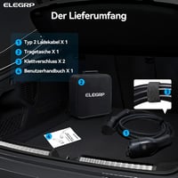 ELEGRP Type 2 elektromos autó töltőkábel 11 kW 10 m Mode 3 8