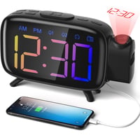 ELEHOT-Store digitalni radio budilnik s projektorom, USB-C - ružičasti 2