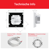 Elektrobock PT740W-EI WiFi sobni termostat za podno i električno grijanje, 6 programa/dan, geofencing, detekcija otvorenog prozora, 230V, 16A, bijeli 8