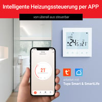 Elektrobock PT740W-EI WiFi sobni termostat za podno i električno grijanje, 6 programa/dan, geofencing, detekcija otvorenog prozora, 230V, 16A, bijeli 2