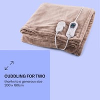 Elektromos Fűtőpléd Dupla 200x180 cm Mosható Bézs Melegítő Takaró 5