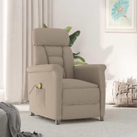 Elektromos masszázs fotel párnával taupe 70,5x96,5x95cm 2