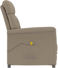 Elektromos masszázs fotel párnával taupe 70,5x96,5x95cm 4