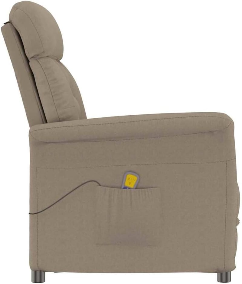 Elektromos masszázs fotel párnával taupe 70,5x96,5x95cm
