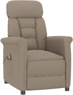Elektromos masszázs fotel párnával taupe 70,5x96,5x95cm