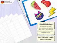 ELES VIDA Etikety 70x36 mm, 2400 ks samolepiacich prepravných štítkov, 100 listov A4, pre atramentové a laserové tlačiarne, biele nálepky na balíky 3