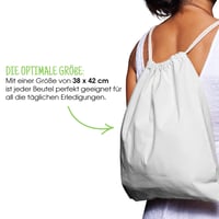 ELES VIDA Bavlnený vak na prezuvky 10 ks - 38x42 cm - Ruksak so sťahovacou šnúrkou s certifikátom Oeko-TEX - Na maľovanie a šport - Plátenná taška pre mužov a ženy 3
