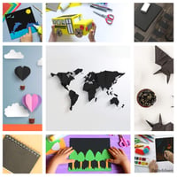 ELES VIDA farebný papier na kreslenie A3 130 g/m² sýtočierny 50 listov, tónovaný papier, ručné práce, škola, hobby, kreslenie, kriedovanie, darček, vyrobené v Nemecku 6