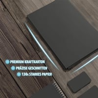 ELES VIDA farebný papier na kreslenie A3 130 g/m² sýtočierny 50 listov, tónovaný papier, ručné práce, škola, hobby, kreslenie, kriedovanie, darček, vyrobené v Nemecku 5