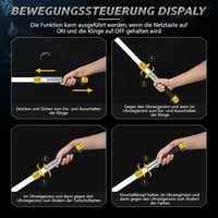 Sabie laser RGB ELESKOCO cu control prin mișcare, 16 seturi de sunete, mâner metalic - negru 5