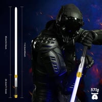 Sabie laser RGB ELESKOCO cu control prin mișcare, 16 seturi de sunete, mâner metalic - negru 7