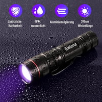 Eletorot UV LED Zseblámpa Fekete Fény Alumínium Házban 7