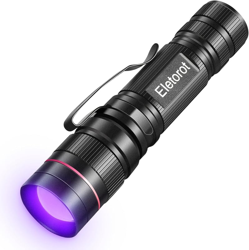 Eletorot UV LED Zseblámpa Fekete Fény Alumínium Házban