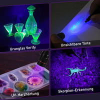 Eletorot UV LED Zseblámpa Fekete Fény Alumínium Házban 5