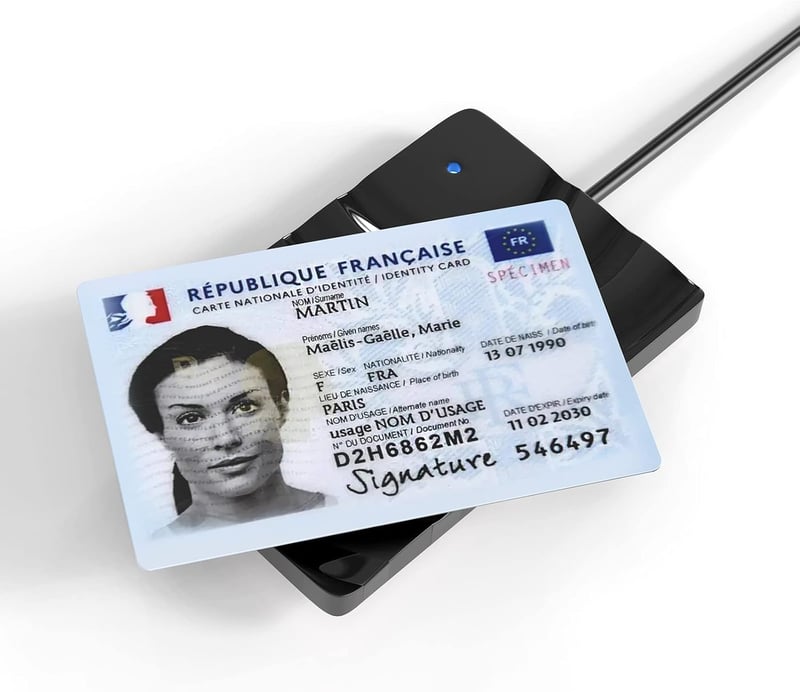 Elexlinco NFC okoscard és eid olvasó 13.56 MHz ISO14443A/B kompatibilis