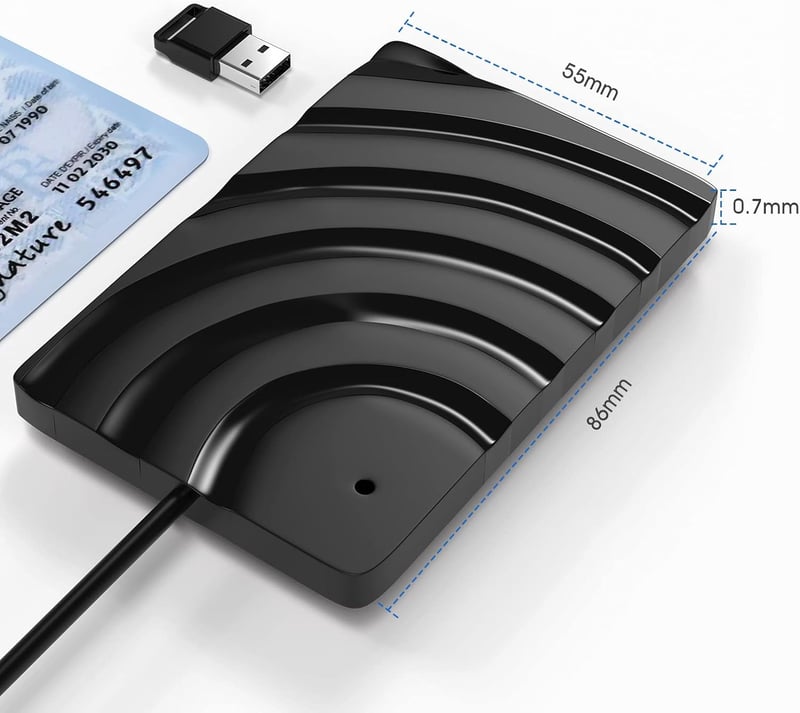 Elexlinco NFC okoscard és eid olvasó 13.56 MHz ISO14443A/B kompatibilis