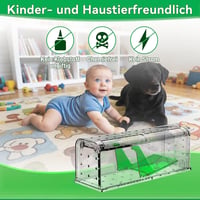 Elezenioc élő egércsapda szett 2db humánus légnyílással és tisztító kefével - Green 2pcs 3