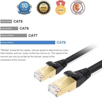 Elfcam 10Gb SFP+ RJ45 Hálózati Modul Freebox Ultra Kompatibilis, 10Gbase-T 30m Hatótávolság, 5m Cat8 Kábellel, Univerzális Switch Adapter 3