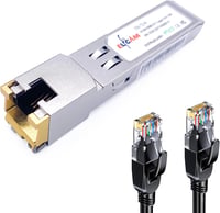 Elfcam 10Gb SFP+ RJ45 Hálózati Modul Freebox Ultra Kompatibilis, 10Gbase-T 30m Hatótávolság, 5m Cat8 Kábellel, Univerzális Switch Adapter 1