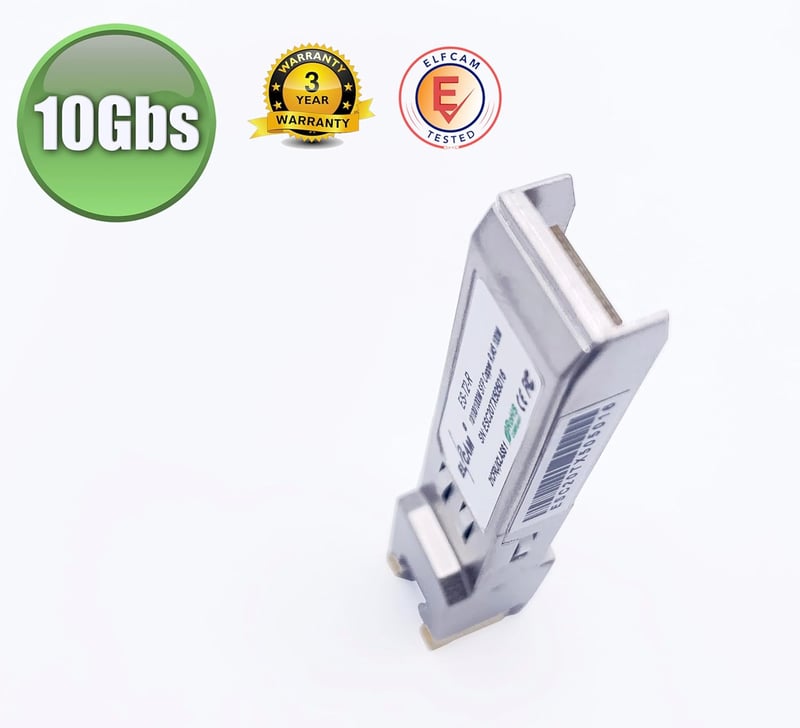 Elfcam 10Gb SFP+ RJ45 Hálózati Modul Freebox Ultra Kompatibilis, 10Gbase-T 30m Hatótávolság, 5m Cat8 Kábellel, Univerzális Switch Adapter
