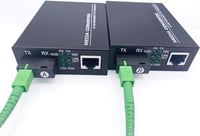 Elfcam Gigabit Ethernet Optikai Médiakonverter 10/100/1000 Mbps, Mini-GBIC (SFP), Egymodusú SC Csatlakozó, 20 KM Hatótáv, RJ45 Port 5
