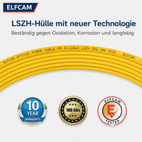 Elfcam LC/APC - LC/APC monomód simplex optikai patch kábel, LSZH - 10 m 6