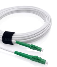 Elfcam LCA-LCA Simplex Egymódusú Optikai Patch Kábel 9/125μm LSZH Fehér 15 m Hosszú Száloptikai Összekötő Kábel 1
