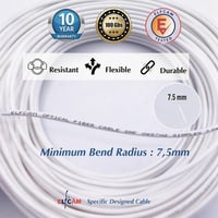 Elfcam LCA-LCA Simplex Egymódusú Optikai Patch Kábel 9/125μm LSZH Fehér 15 m Hosszú Száloptikai Összekötő Kábel 5