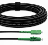 Cablu optic blindat Elfcam LC/APC - SC/APC Simplex Monomod 9/125µm OS2 FTTH, Negru, 5 m 1