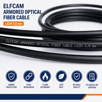 Cablu optic blindat Elfcam LC/APC - SC/APC Simplex Monomod 9/125µm OS2 FTTH, Negru, 5 m 4