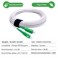 Optický kábel Elfcam SC/APC–SC/APC single-mode 9/125μm LSZH – 25 m 2