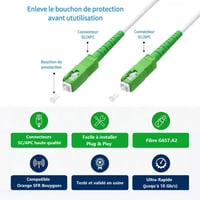 Optický kábel Elfcam SC/APC–SC/APC single-mode 9/125μm LSZH – 25 m 5