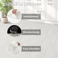 Elffloor öntapadós vinyl padló csempe, vízálló fa hatás, fehér 90x15 cm, 10 db 4