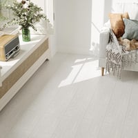 Elffloor öntapadós vinyl padló csempe, vízálló fa hatás, fehér 90x15 cm, 10 db 1