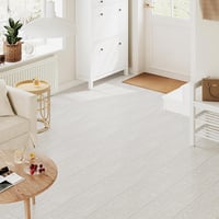 Elffloor öntapadós vinyl padló csempe, vízálló fa hatás, fehér 90x15 cm, 10 db 9