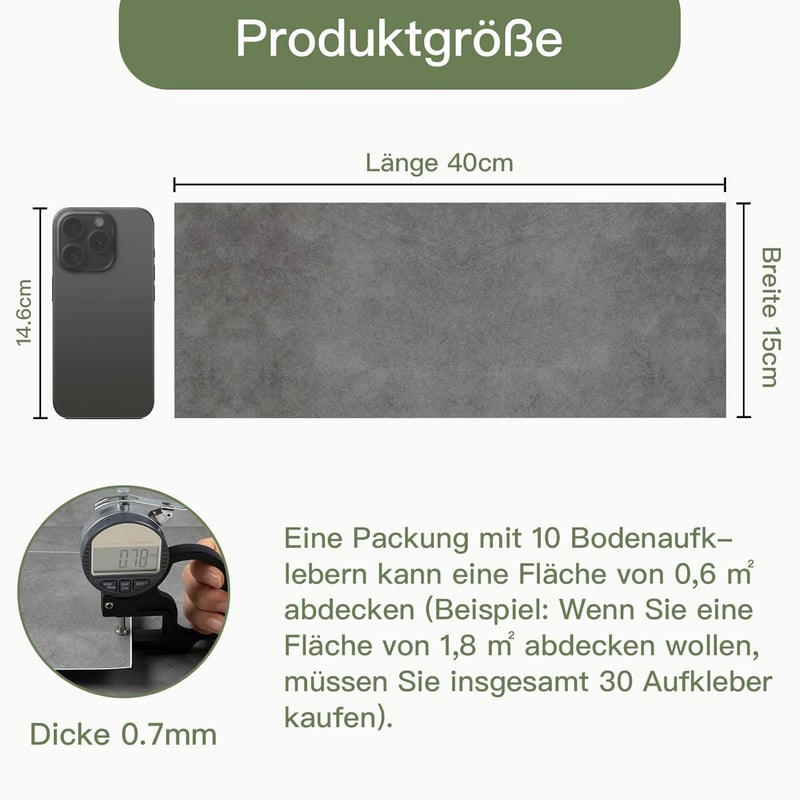 Elffloor öntapadós vinyl padló szürke 40x15cm 10db szett fürdőszobához konyhához