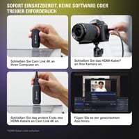 Externá snímacia karta pre kamery Elgato Cam Link 4K – premení vašu zrkadlovku, akčnú kameru alebo videokameru na webkameru, 1080p60 / 4K30, kompatibilná s OBS, Zoom a Teams, P 6
