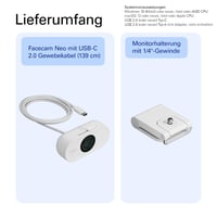 Webkamera Elgato Facecam Neo Full HD s krytkou objektívu, 1080p60, HDR, USB-C, biela 10