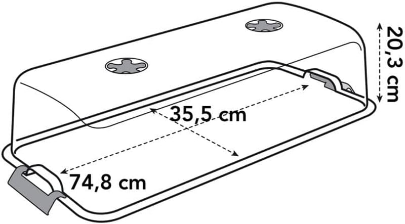 Elho Green Basics Grow House XXL 75 átlátszó növénynövesztő doboz 74,5x20,3cm - 36 cm, transparent