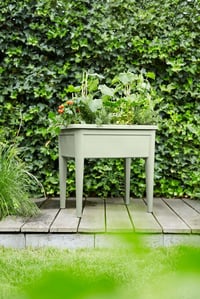 Masa de grădină Elho Green Basics Grow Table XXL 75 cm – masă de cultivare a plantelor pentru balcon și terasă, culoarea verde piatră 6