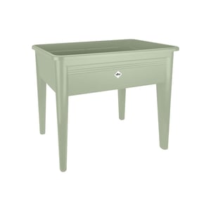 Masa de grădină Elho Green Basics Grow Table XXL 75 cm – masă de cultivare a plantelor pentru balcon și terasă, culoarea verde piatră