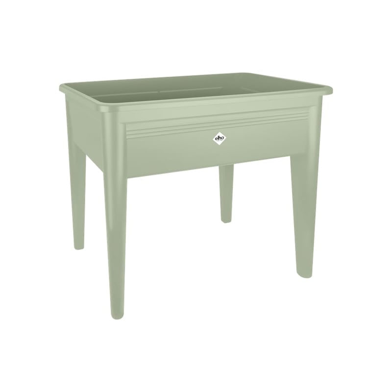 Masa de grădină Elho Green Basics Grow Table XXL 75 cm – masă de cultivare a plantelor pentru balcon și terasă, culoarea verde piatră