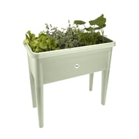 Masa de grădină Elho Green Basics Grow Table XXL 75 cm – masă de cultivare a plantelor pentru balcon și terasă, culoarea verde piatră 3