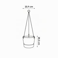 Ghiveci suspendat elho Greenville 24 cm - Negru 5