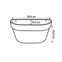Elho Loft Urban Wall Basket 40 cm Antracit nástenný kvetináč – na vonkajšie použitie, 100 % recyklovaný plast 4