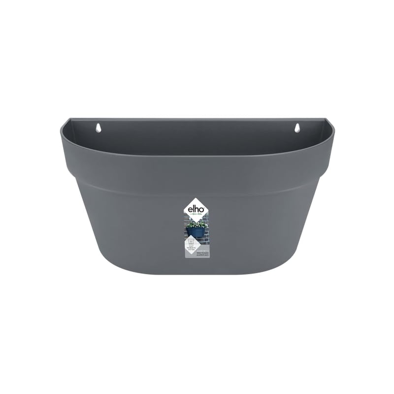 Elho Loft Urban Wall Basket 40 cm Antracit nástenný kvetináč – na vonkajšie použitie, 100 % recyklovaný plast